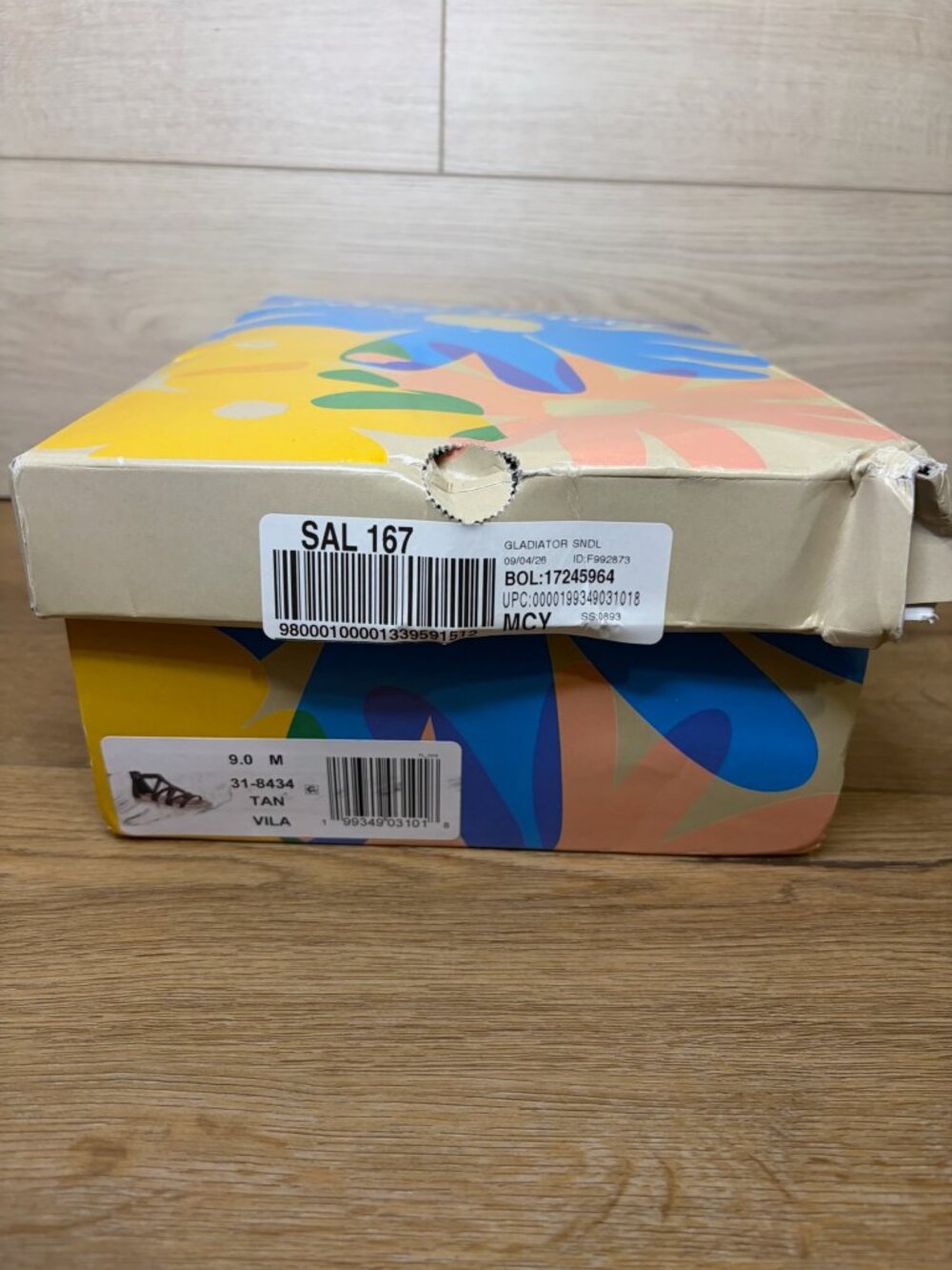 Easy Street Vila Gladiator Wedge Sandals Tan Size 9M